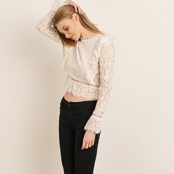 White Lace Blouse - Picture 5 of 7